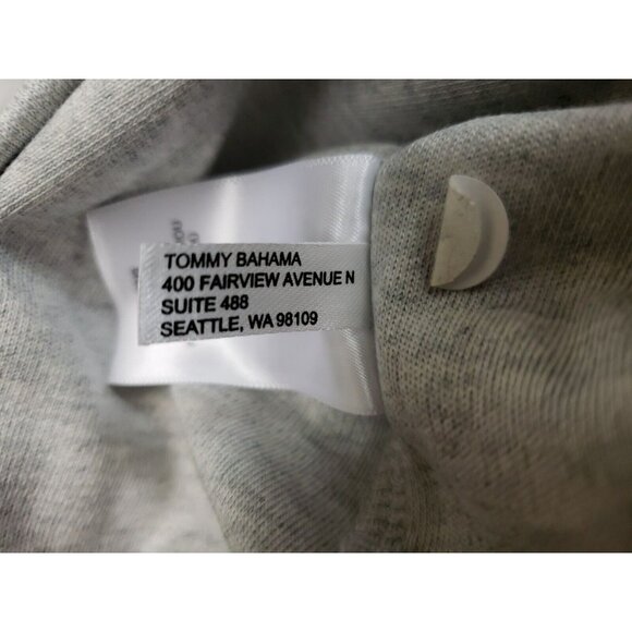 Tommy Bahama Mens Sz Large Gray Quarter Zip Pullover Sweater Casual Pima Cotton - Picture 11 of 11